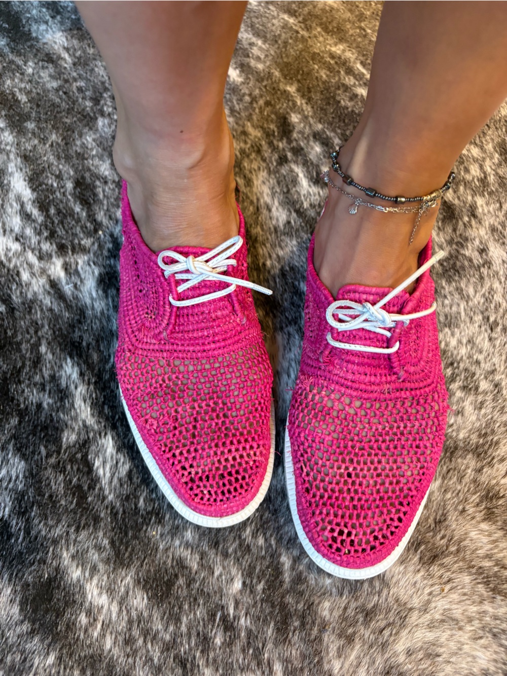 Robert Clergerie Poco Raffia Oxfords Pink